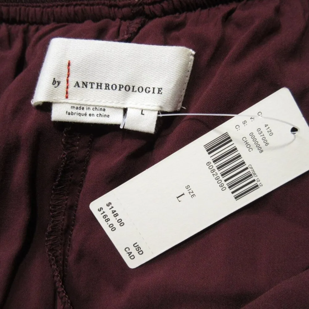 NWT by Anthropologie Evelyn Cheri in Chocolate Brown Ruffled Tulle Midi Skirt L - Image 5