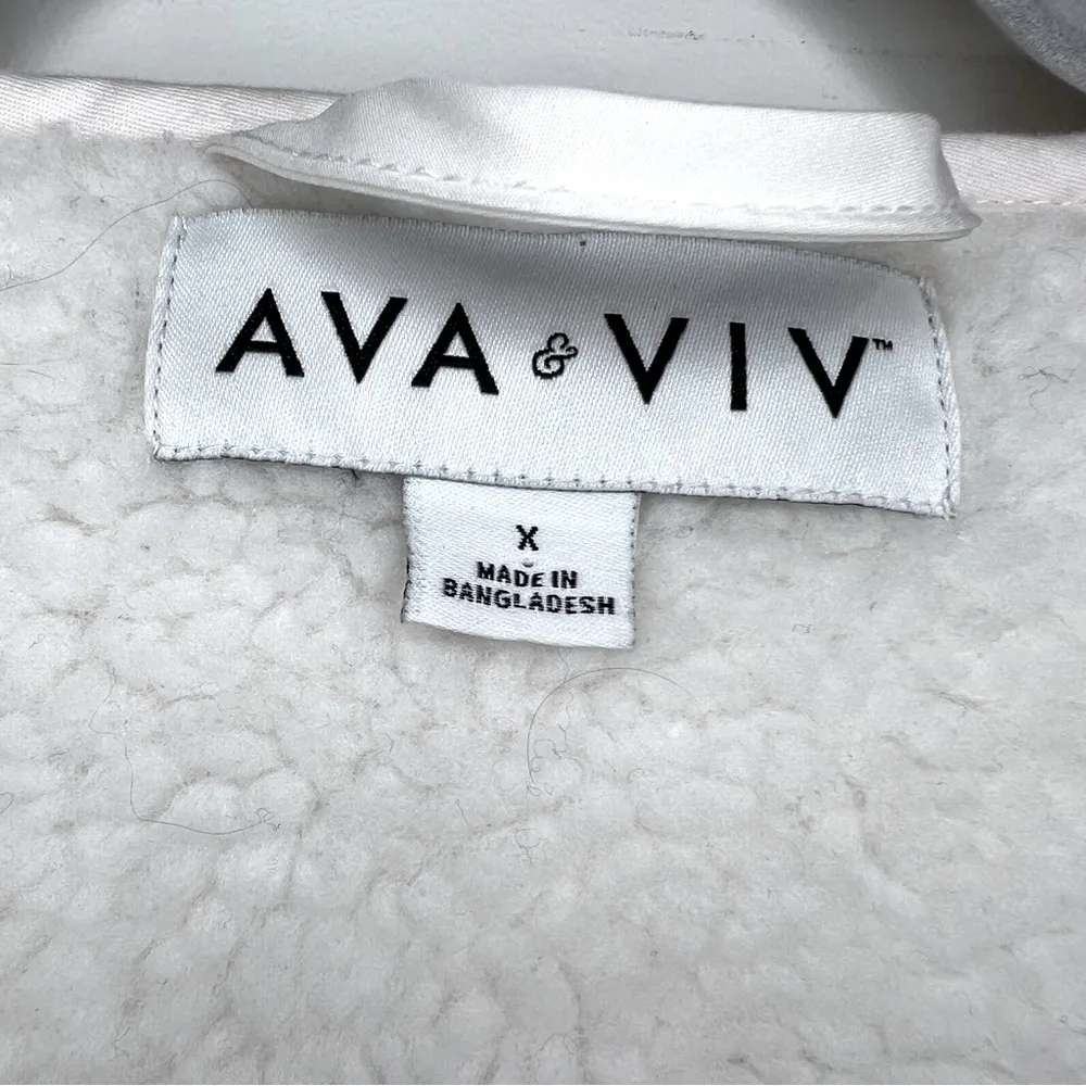 Ava & Viv Sherpa Overcoat Jacket - Size 0X 16/18- Cream - Plus Size - Image 5