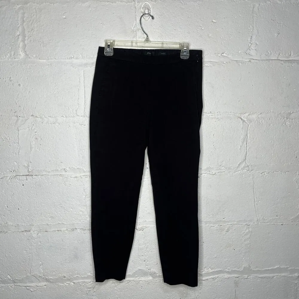 J. Crew Women's Dark Brown Martie Cropped Pants in Bi-stretch Cotton Size 4 - Image 3