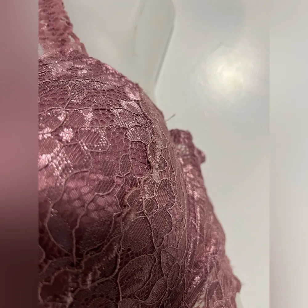Marilyn Monroe Collection Bra Size 36B Mauve Pink Nylon Spandex Lace Underwire - Image 5