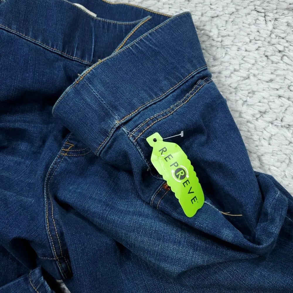 Logo By Lori Goldstein Pull On Legging Jeans Size 32WP Petite Dark Wash Blue - Image 6