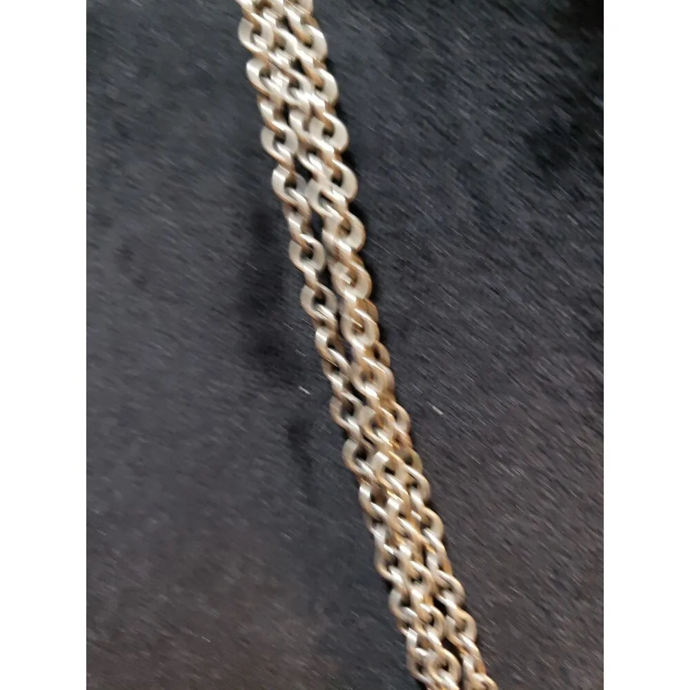 Womens Fashion Silver Tone Multi Layered Cable Chains Tassel Necklace Jewelry - Image 5