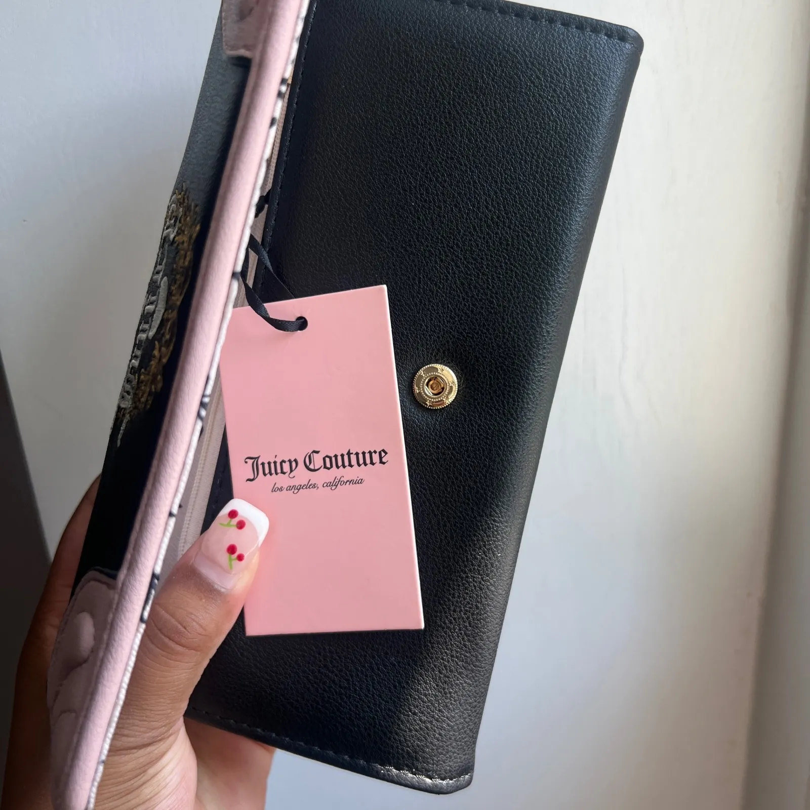 NWT Juicy Couture Large‎ Flap Wallet Clutch Heritage Crown Collection Liquorice - Image 7