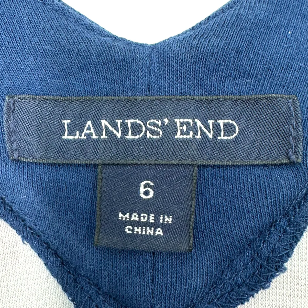 Lands' End | Size 6 | Pink, Red and Navy Floral Ponte Knit A-Line Mini Dress - Image 5