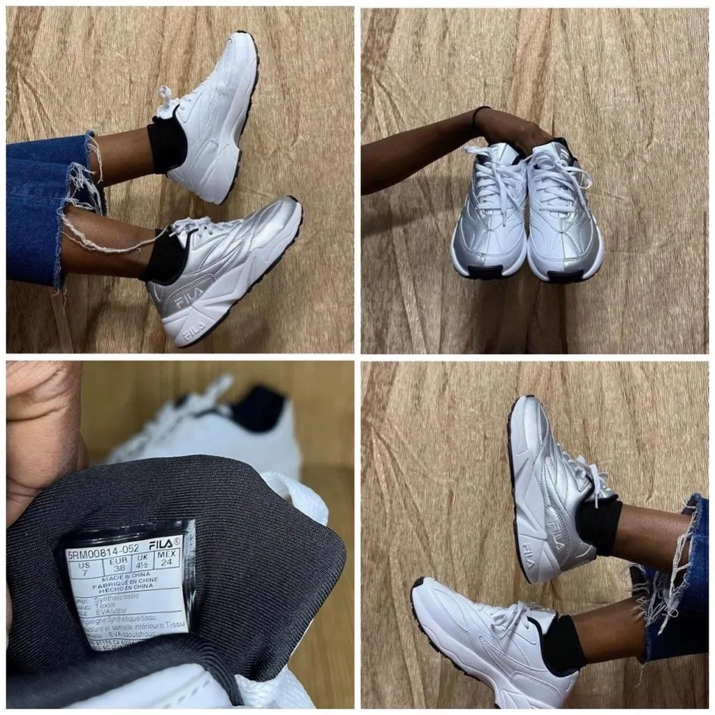 FILA V94M 50/50 silver and white sneakers
Comfortable everyday shoes
Women’s 7 - Image 4