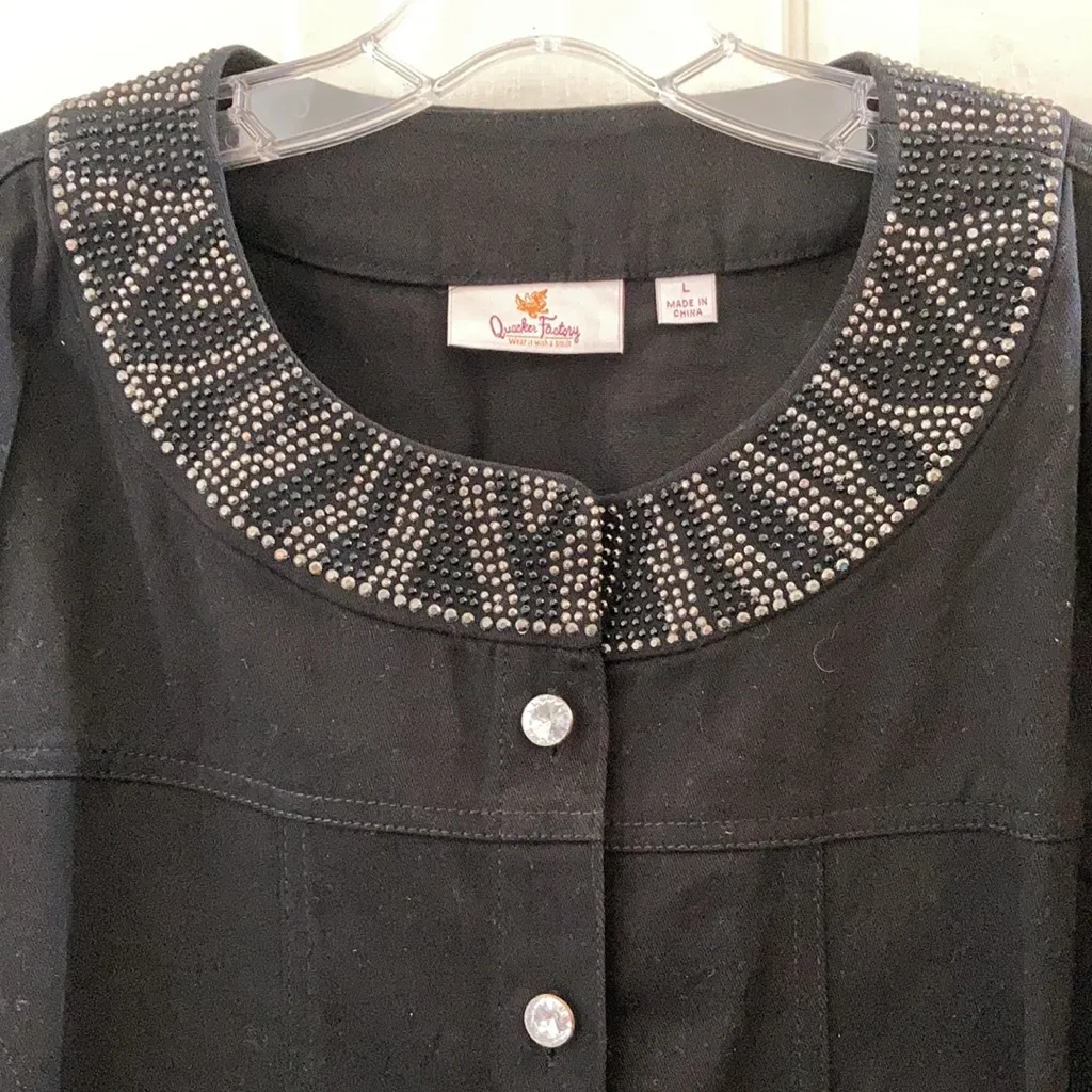 Final markdown Ladies’ Quacker Factory Brushed Denim Jacket (L) - Image 2