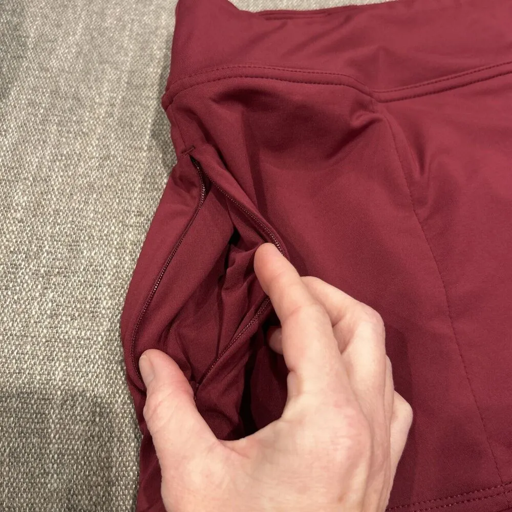 Footjoy Skort Womens Small Tennis Pickleball Layered Golf Skirt Maroon Stretch - Image 7