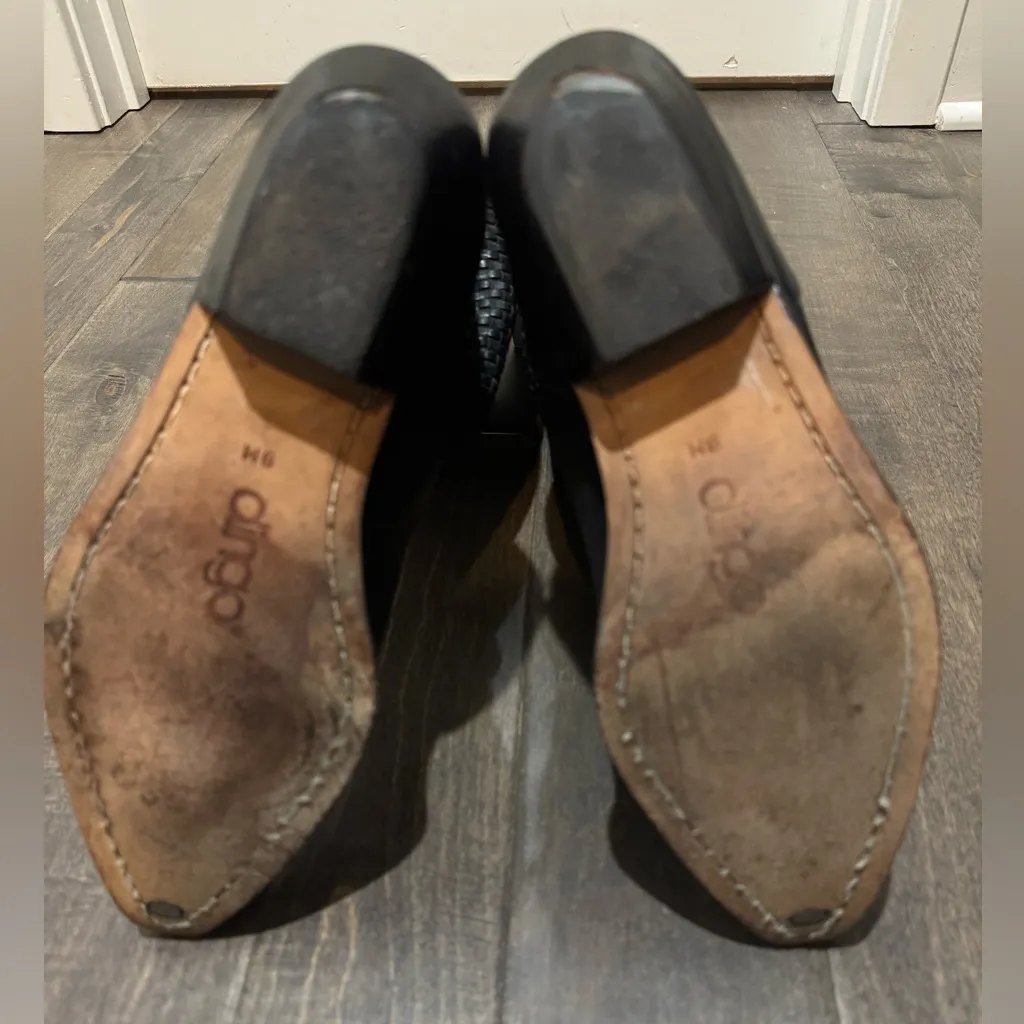 Dingo Black Woven Leather Western Cowboy Boots Women’s 9M Pointed Toe - Image 5