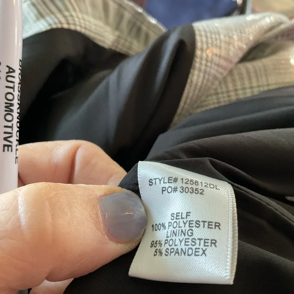 Skies are Blue Sequin Plaid Women's Jacket..stunning. P2P 27, SIZE 2X, NWT - Image 5