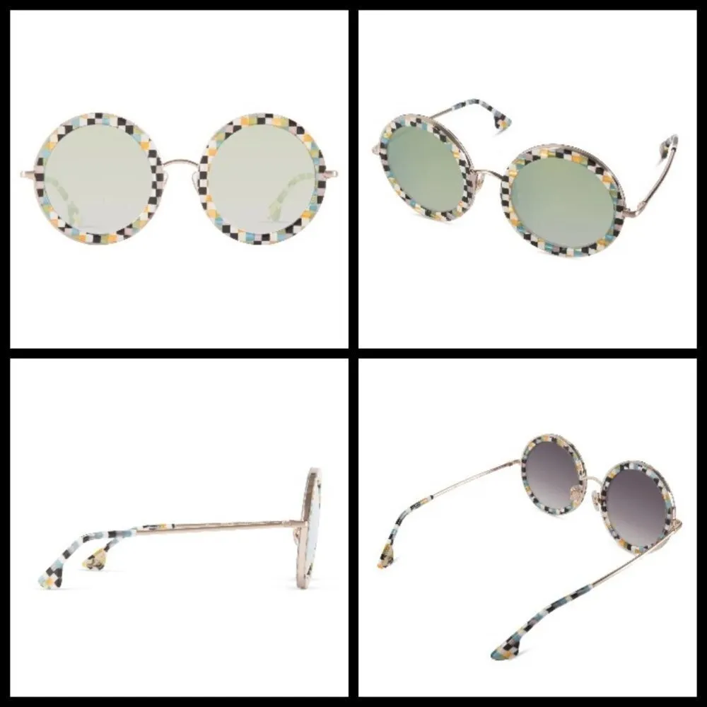 💕ALICE + OLIVIA💕 Beverly Sunglasses Holiday Checkers NWT - Image 4