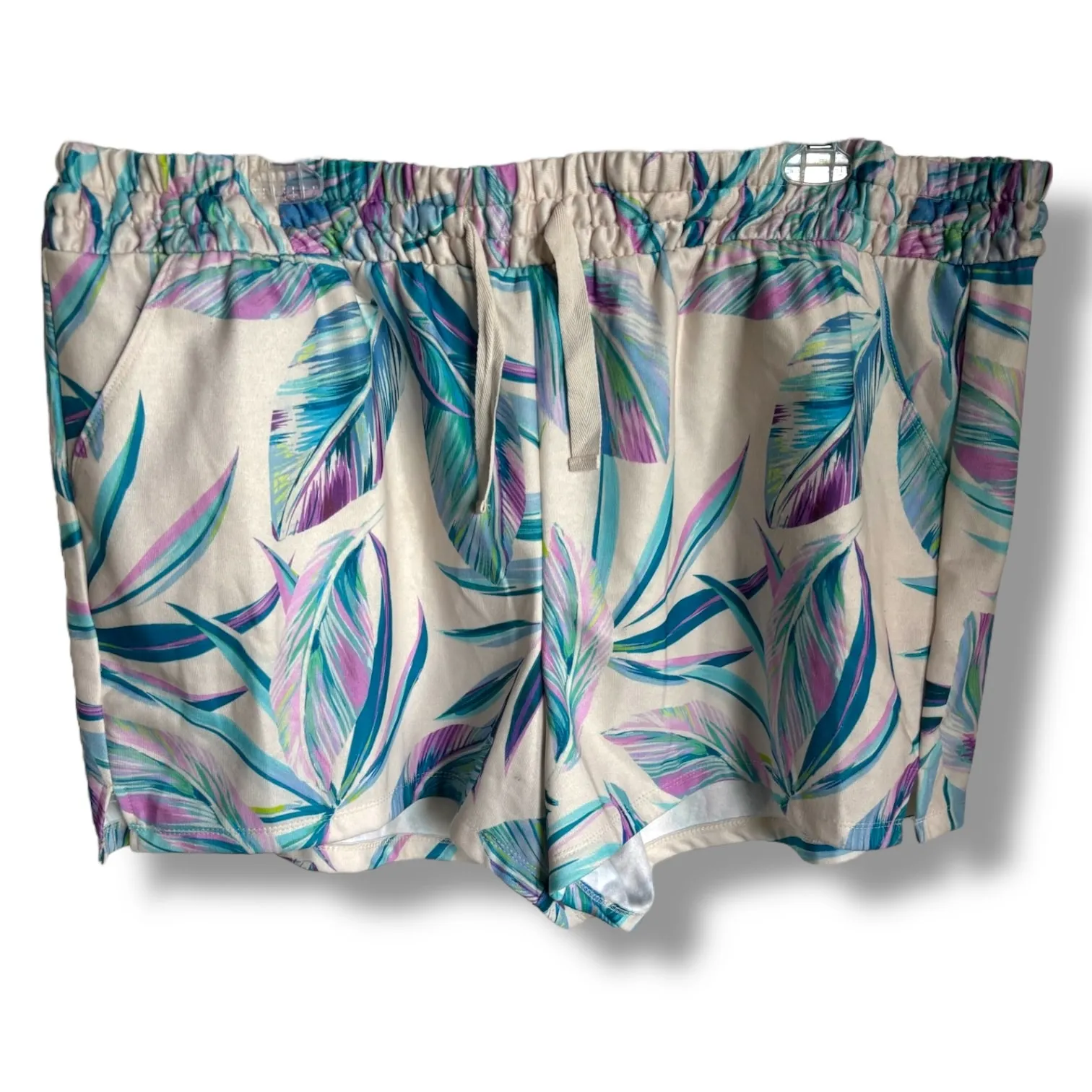Torrid Women's‎ Terry Cloth Split Side Beach Short Leaf Pattern 4 4X - Image 6