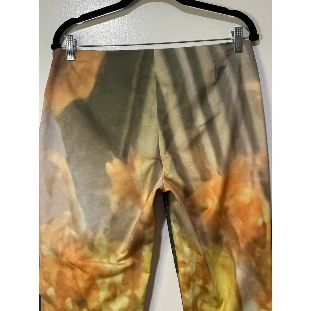 Elliss Orange Sunflower Jeans Print Multi Graphic Size Large NWT Organic Cotton - Image 10