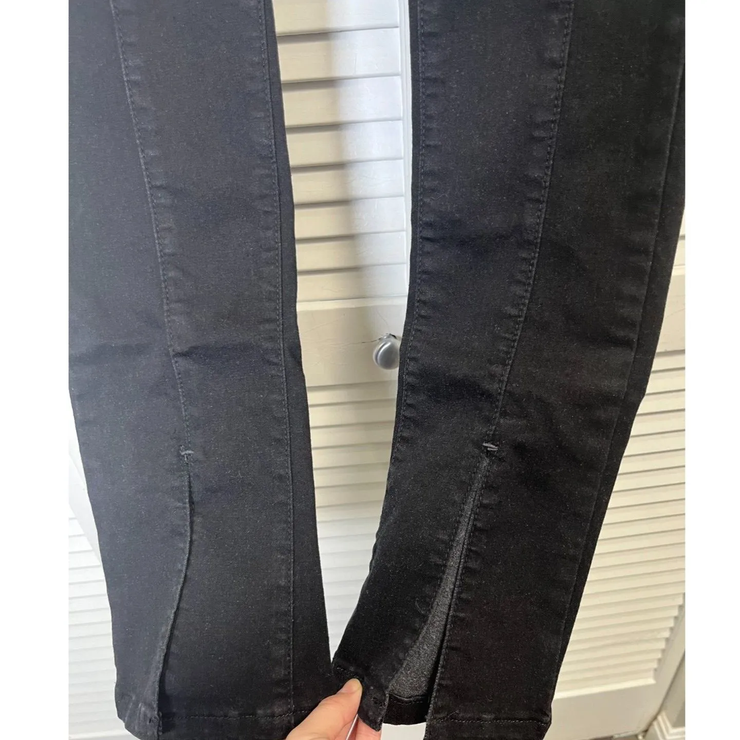 Free People We The Free Black Double Dutch PullOn Slit Skinny Jeans Size XS NWT! - Image 8