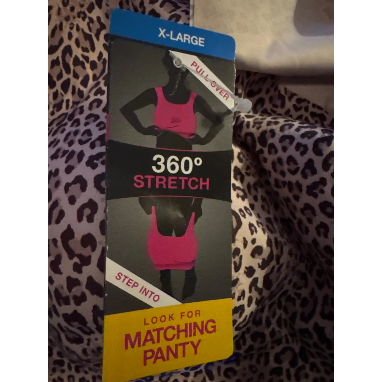 Brand New Bali Women's Size XL Animal Print Comfort Full Coverage Bra Black - Image 5