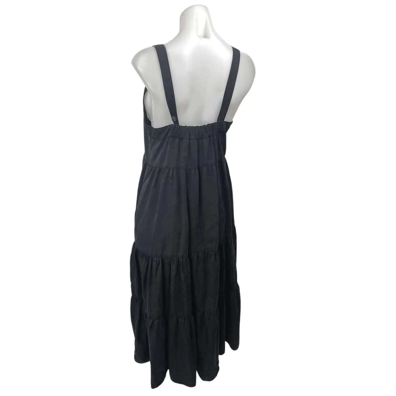 The Drop Women's Black Sleeveless Square Neck Tiered Midi A - Image 2