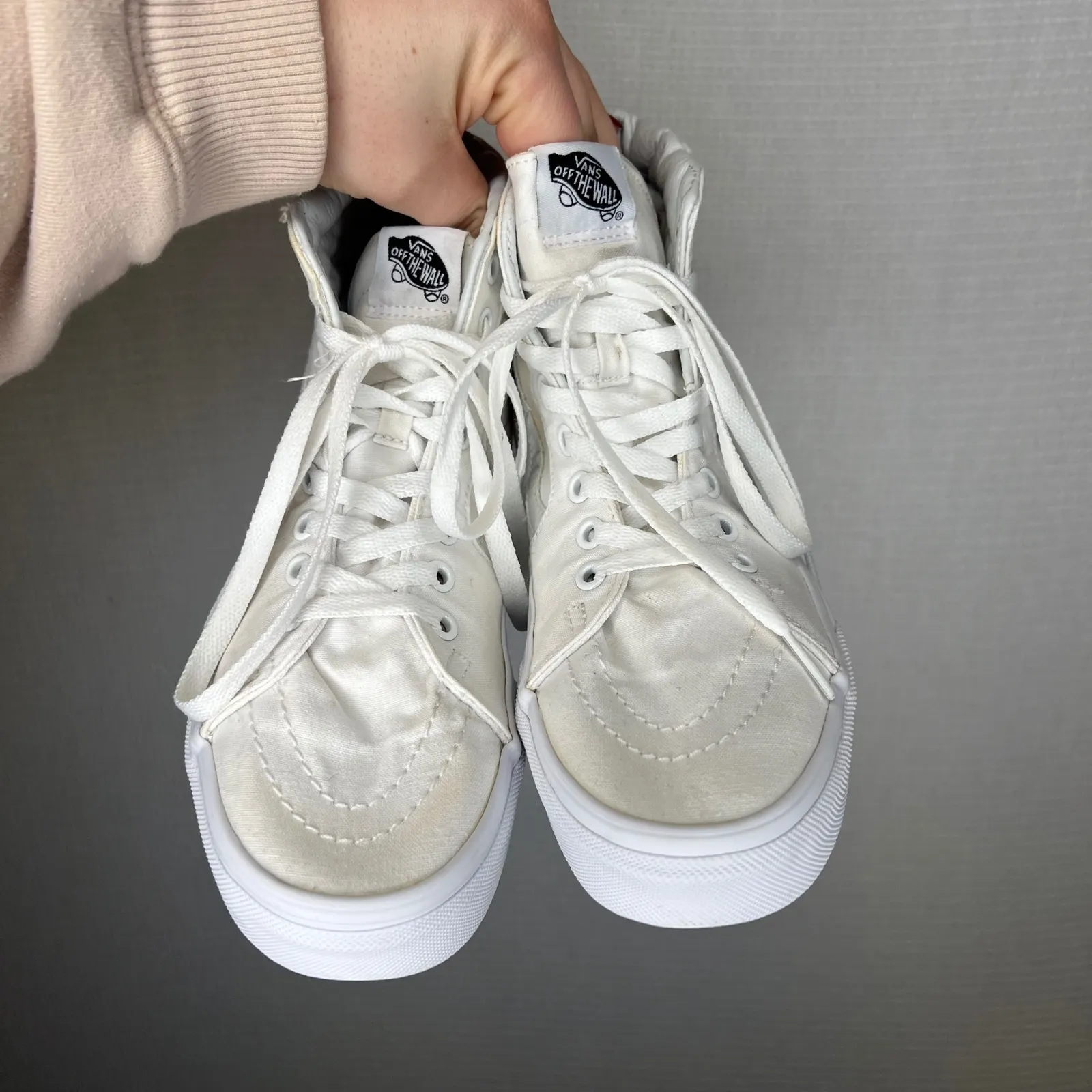 Vans SK8 Hi MTE 1 White High Top Skate Shoes Women Size 8.5 - Image 2