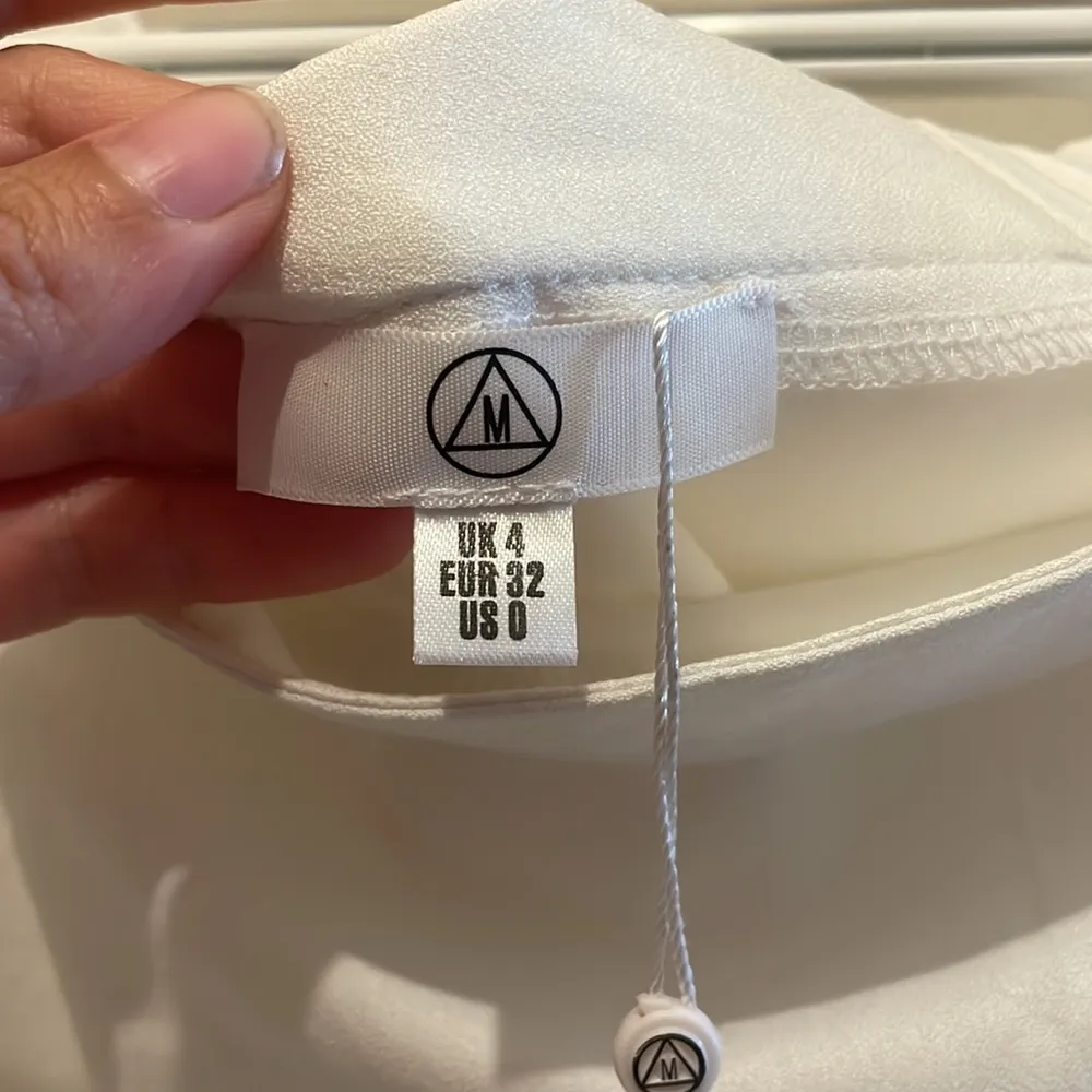 Womens New Missguided Bradot Ruffle Sleeve Shirt Dress White - Image 5