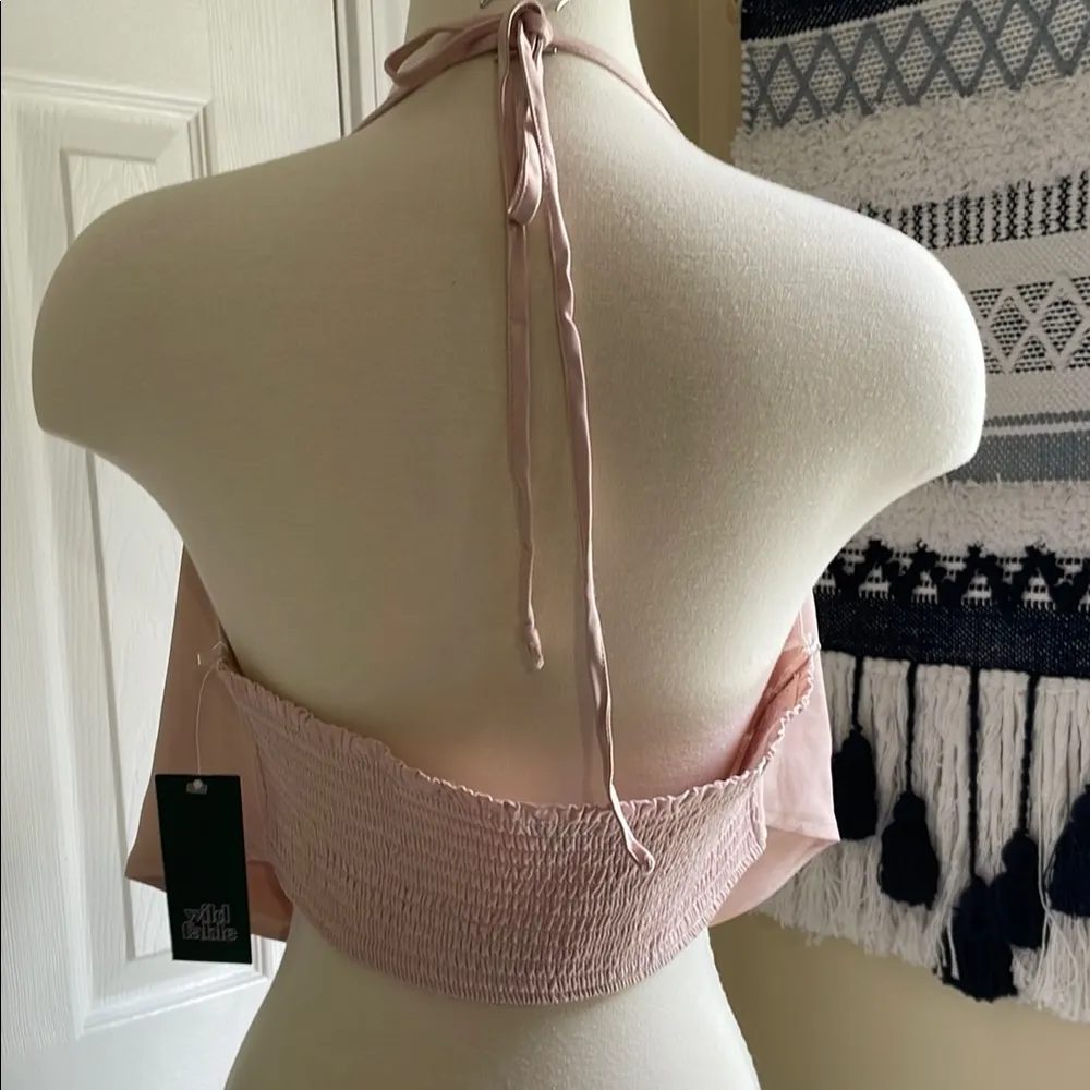 Wild Fable Pink Halter Crop Top - Image 2