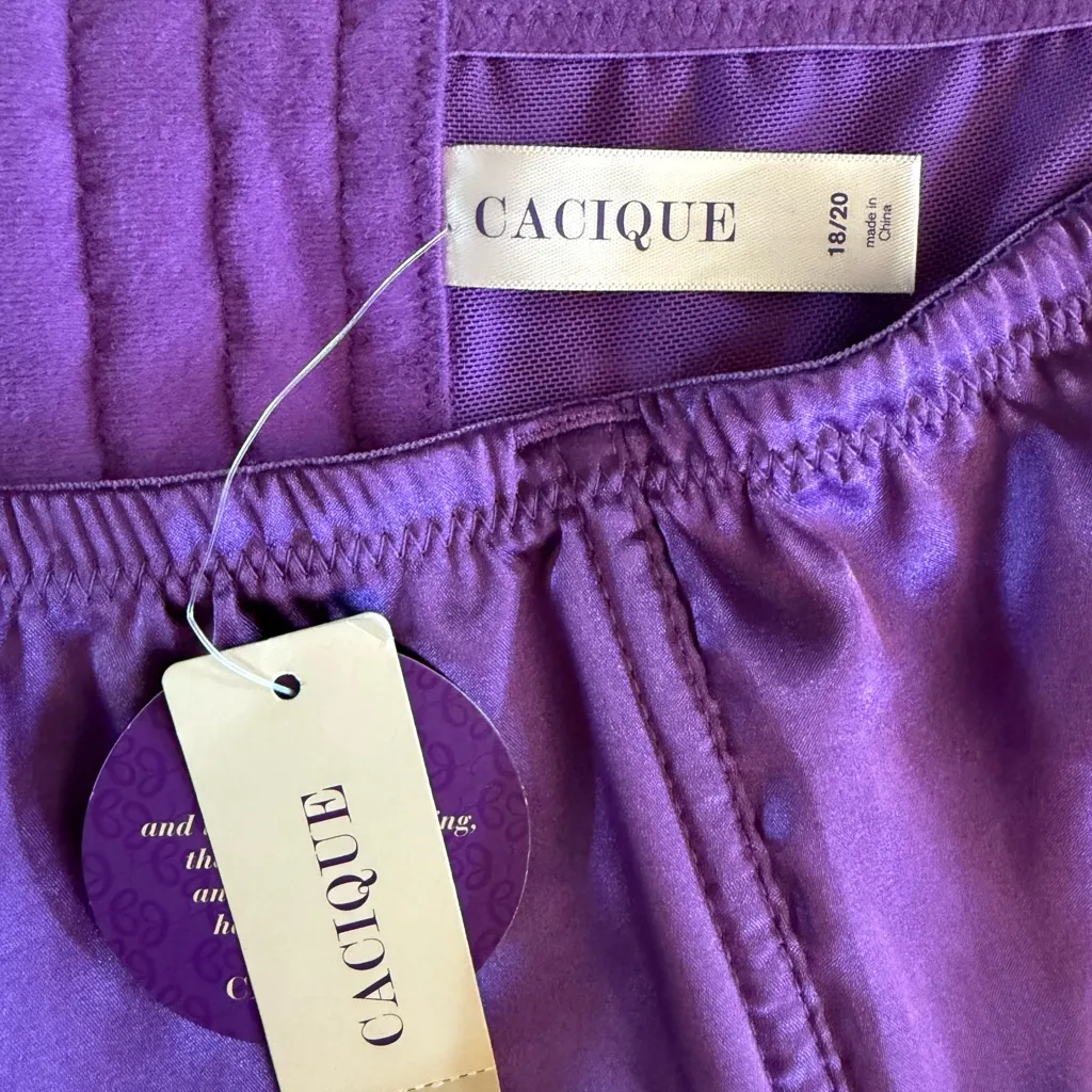 224 NWT Cacique Lingerie lace skirt Lavender 18 20 - Image 2