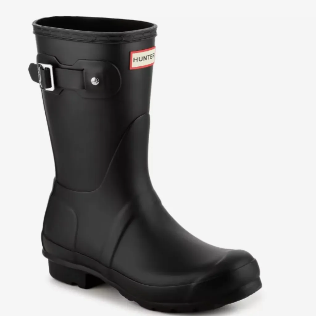 NEW NIB HUNTER Original Short Matte Rain Boot Black SZ-8 - Image 3