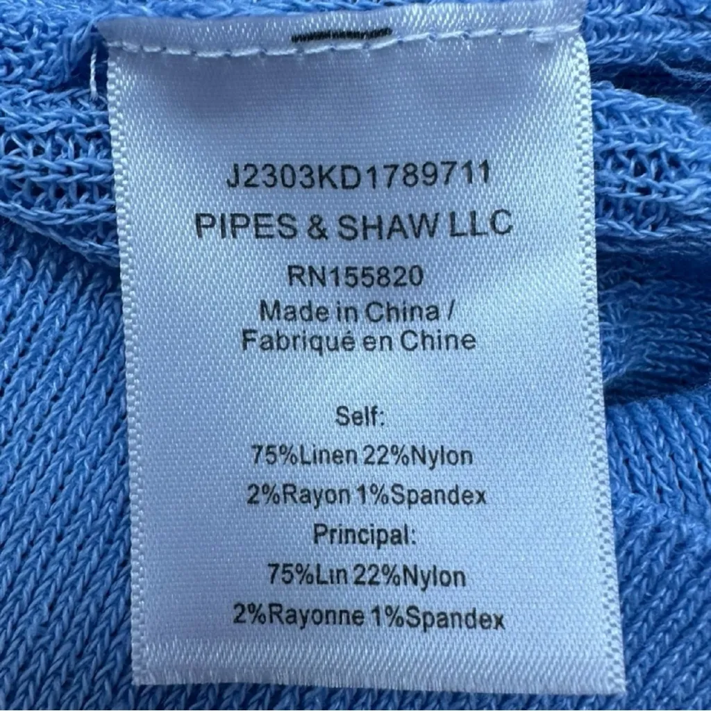 Veronica Beard  NWT Blue Linen Saville Sweater Size M - Image 7