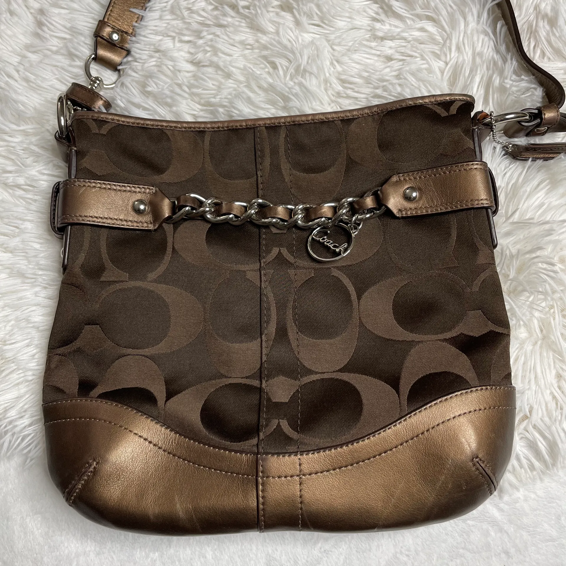 Womens Cross Body Peyton Signature File Bag F18926 in Brown/ Brown - Image 3