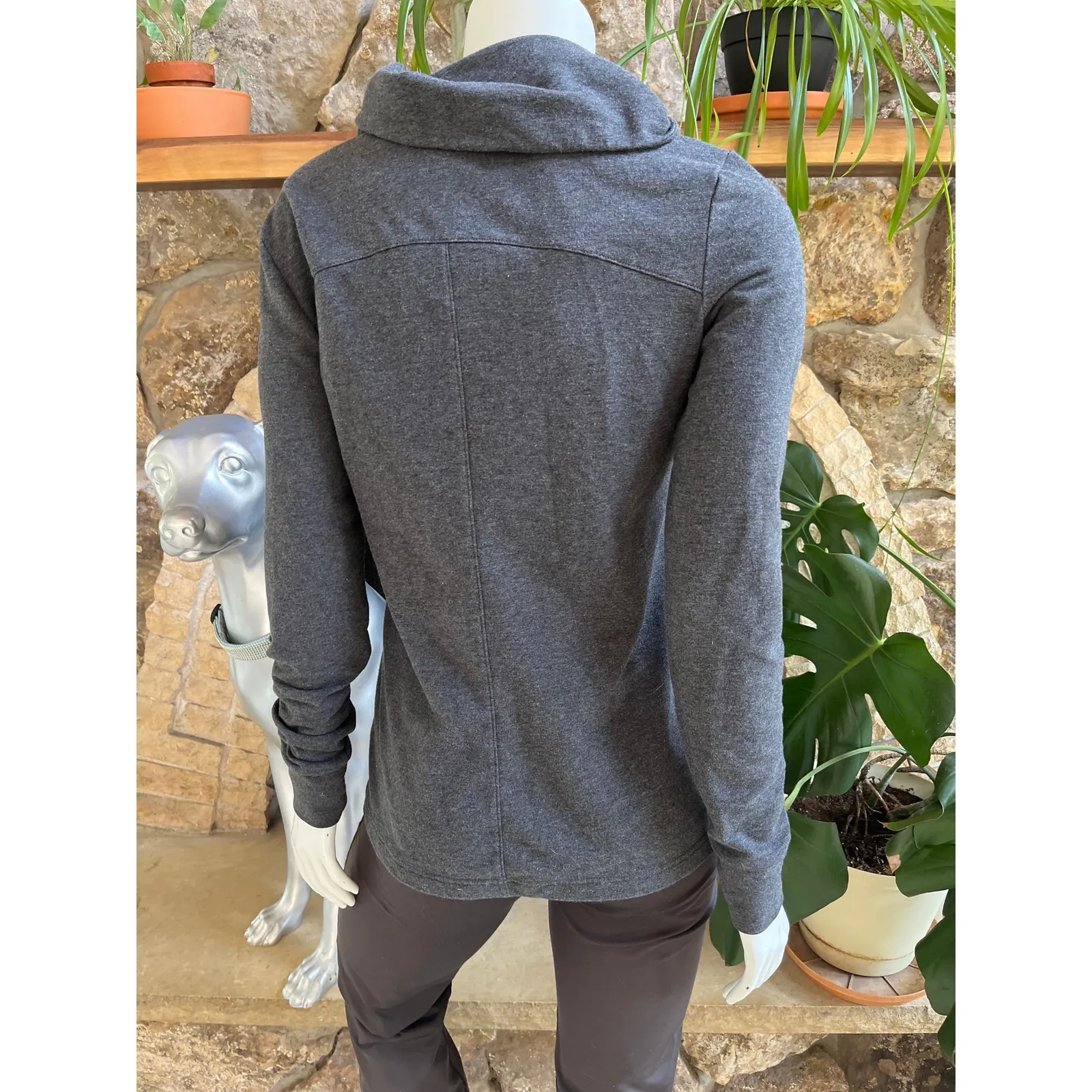 Danskin Gray Wrap Over Cardigan Sweater Women's Size Small - Image 4