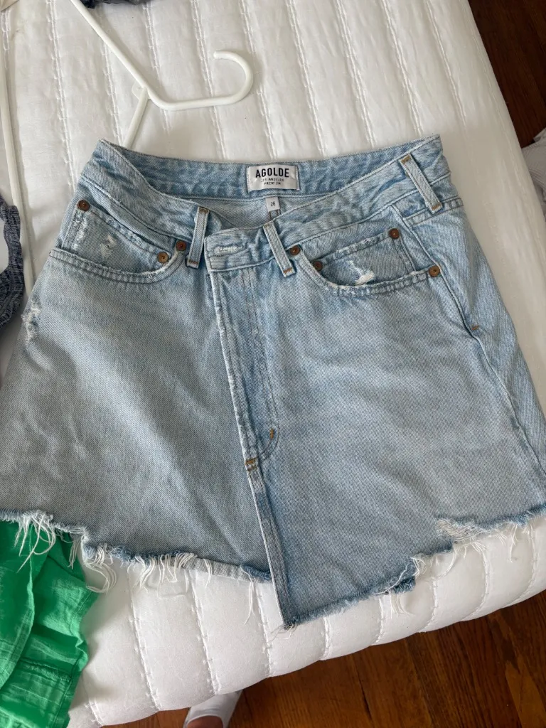 AGOLDE crossover jean skirt - Image 2