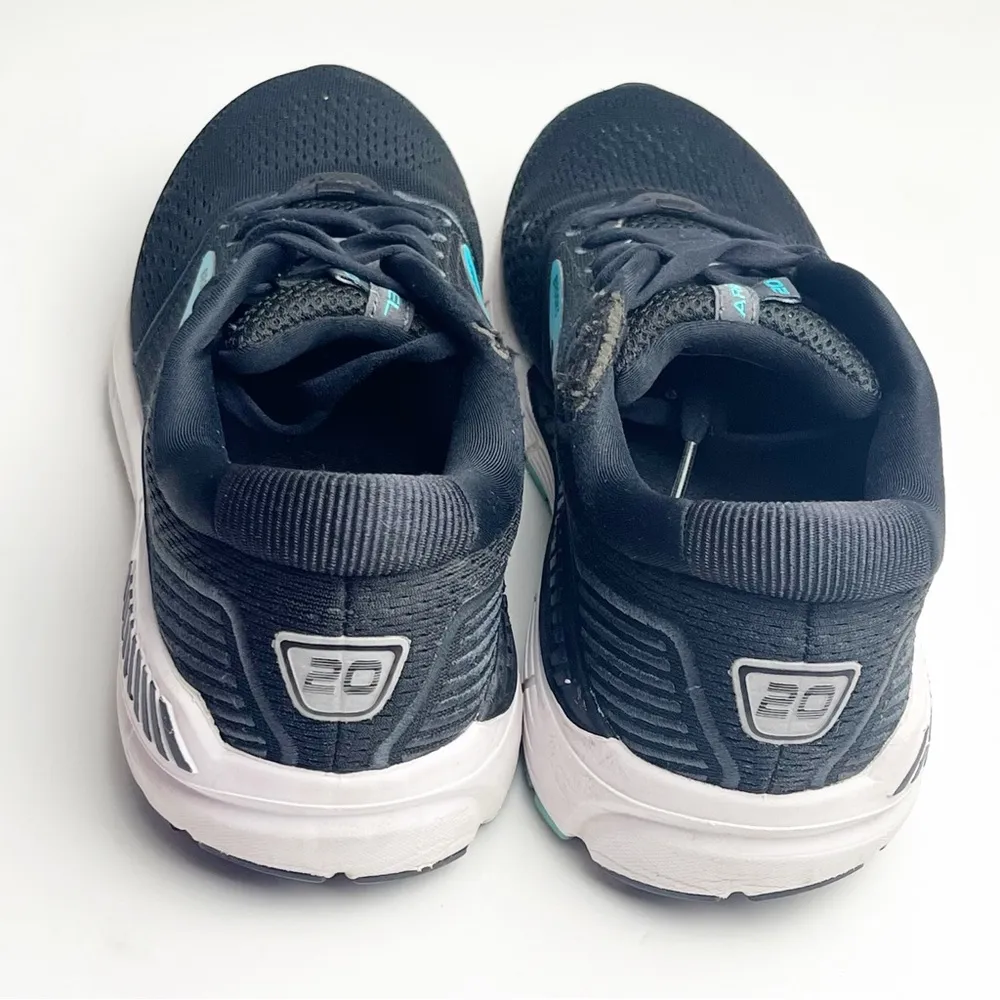 BROOKS Aerial 20 Black Blue Teal Lace Up Athletic Running Shoes, Size 10B - Image 6