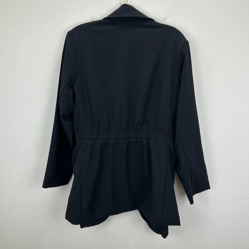 Athleta Endless Primatwill Blazer Jacket Minimalist Open Stretch Black US 20 NWT - Image 16