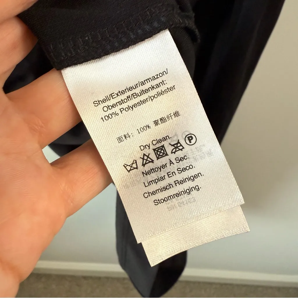 Donna Karan Mock Neck Jersey Buckle Wrap Waist Dress Black 16 - Image 7