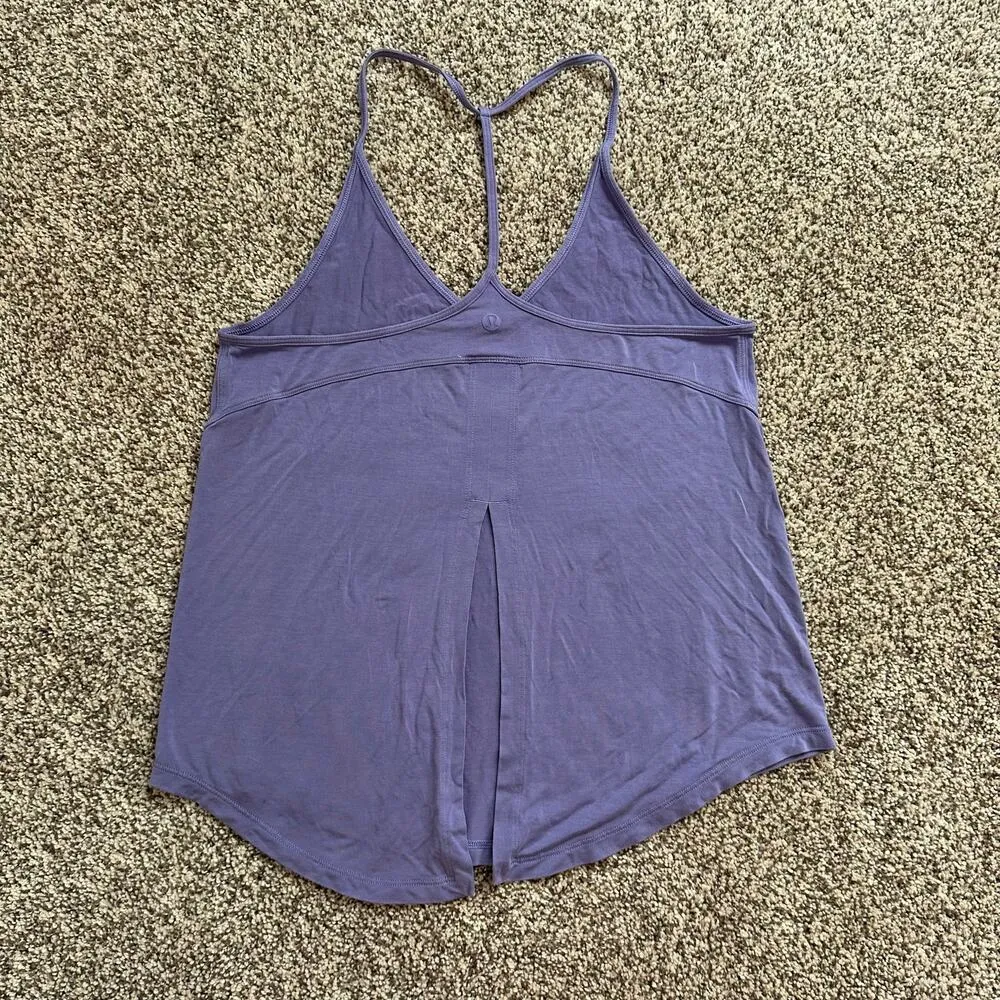 Lululemon purple sleeveless tie back spaghetti strap tank top - Image 7