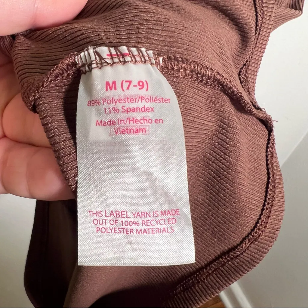 No Boundaries Rib Cami Top Chocolate Brown M 7-9 - Image 10