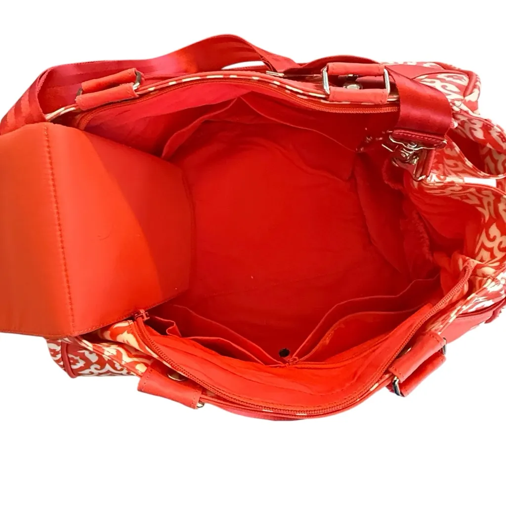 Petunia Pickle Bottom Wistful Weekend Diaper Bag Orange White - Image 3