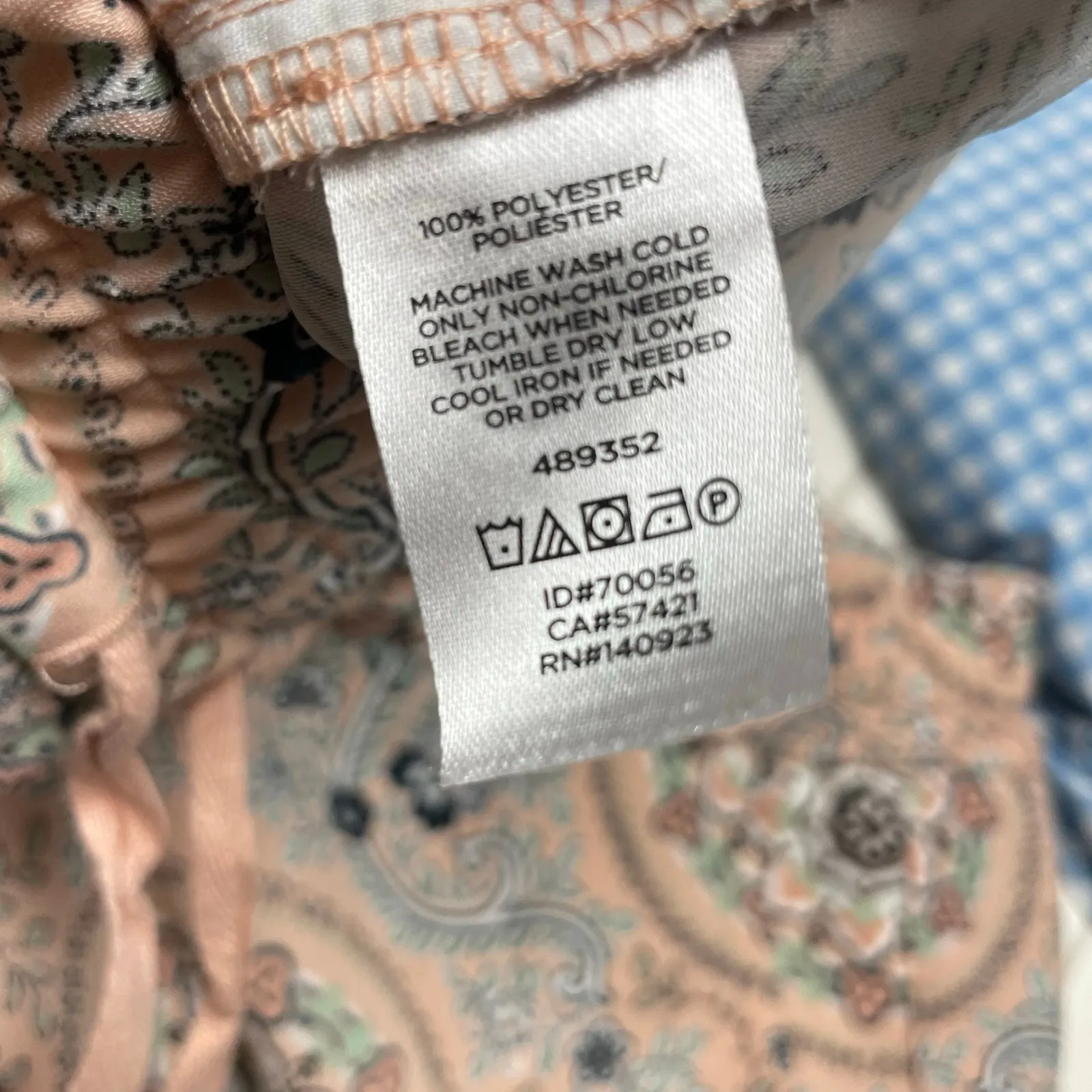 Loft Paisley Shorts Pull On Womens Size Medium Peach Light Pink Lightweight - Image 6