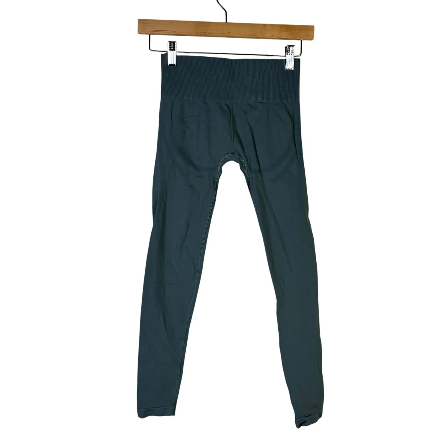 Gymshark High Rise Seamless Leggings Womens XS Green Stretch Athleisure Pilates - Image 5