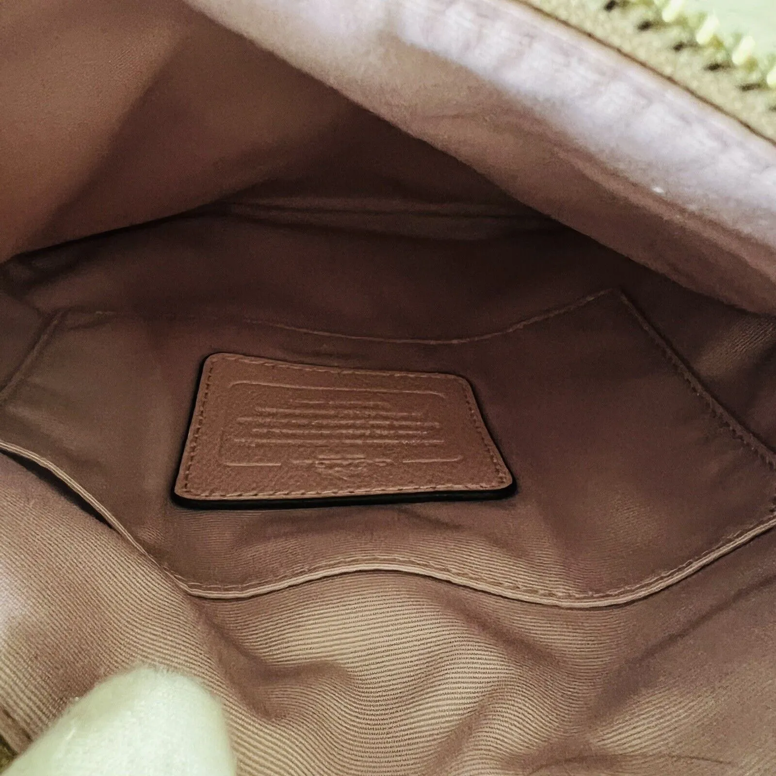 COACH Light Khaki Petal Signature Canvas Messenger Crossbody Bag - Image 11