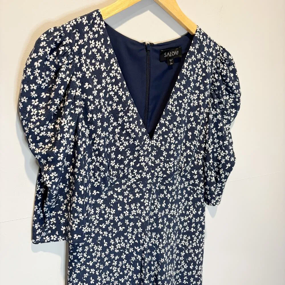 Saloni Colette Ditsy Floral Silk Mini Dress - Image 4