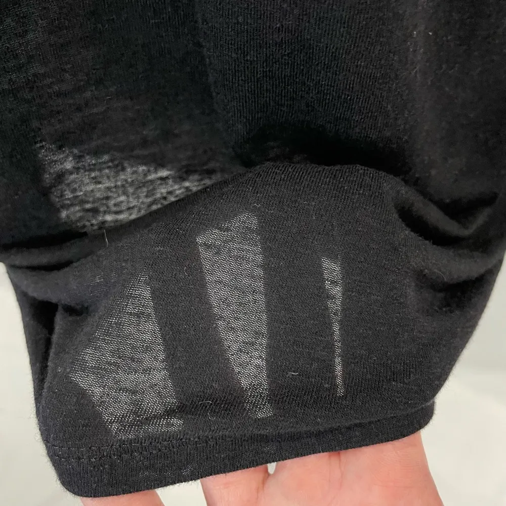 New  Striped Woven Front Solid Knit Back Short Sleeve Top Size Small - Image 14