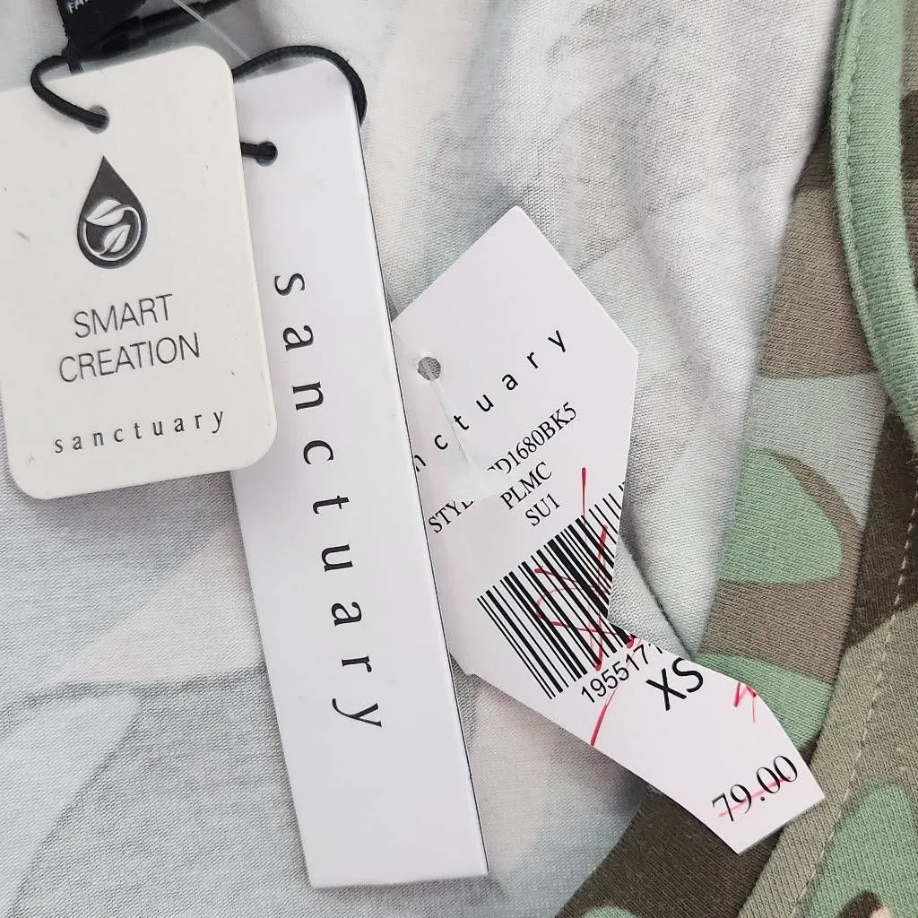 Sanctuary Green Camo Mini Dress NWT Size XS Casual Green Camouflage Print Dress - Image 7