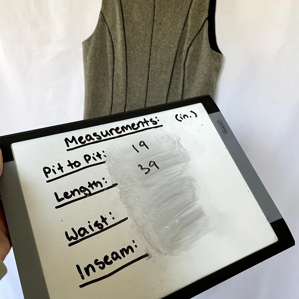 Lauren Ralph Lauren wool cream black tartan knit sleeveless midi dress womens 12 - Image 4