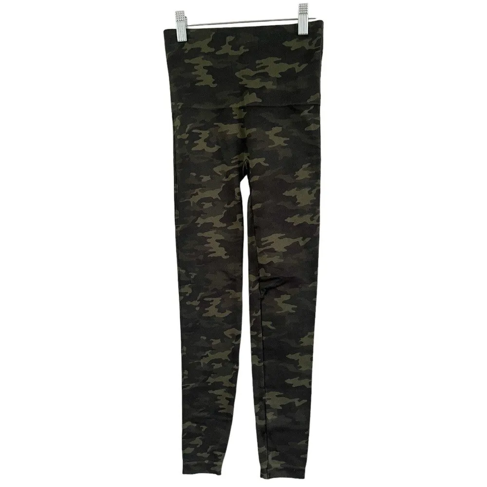 Spanx Green Camo Look At Me Now High Waisted Full Length Shaping Leggings Small - Image 5