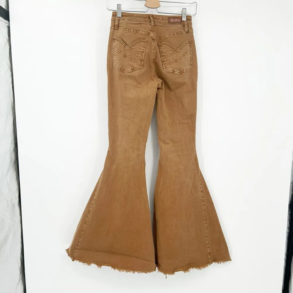 Shyanne Womens Western Retro Y2K High Rise Super Flare Bell Bottom Jeans Size 25 - Image 9