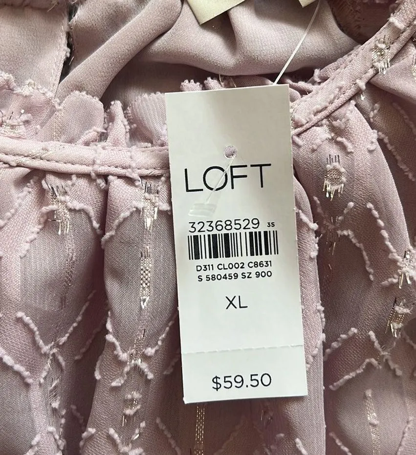 LOFT Shimmer Clip Ruffle Shell - Image 4