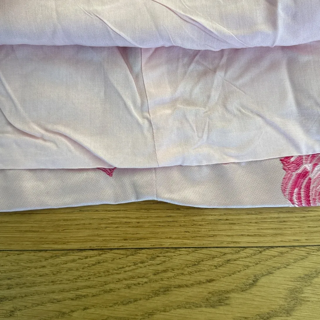 Lulu's Mini Dress Sleeveless Satin Floral Brighter Side Size S Pink - Image 3