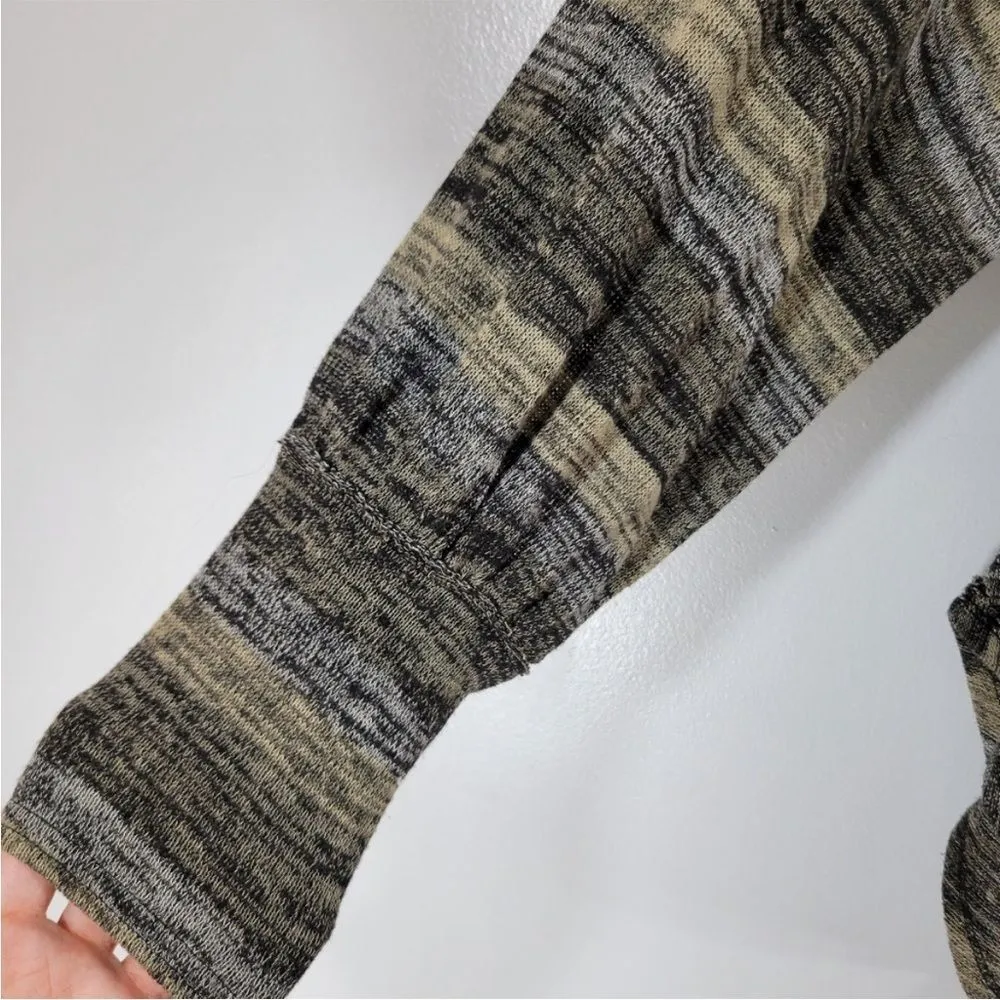 FREE PEOPLE oversized space dye striped scoop neck balloon sleeve top - Image 5