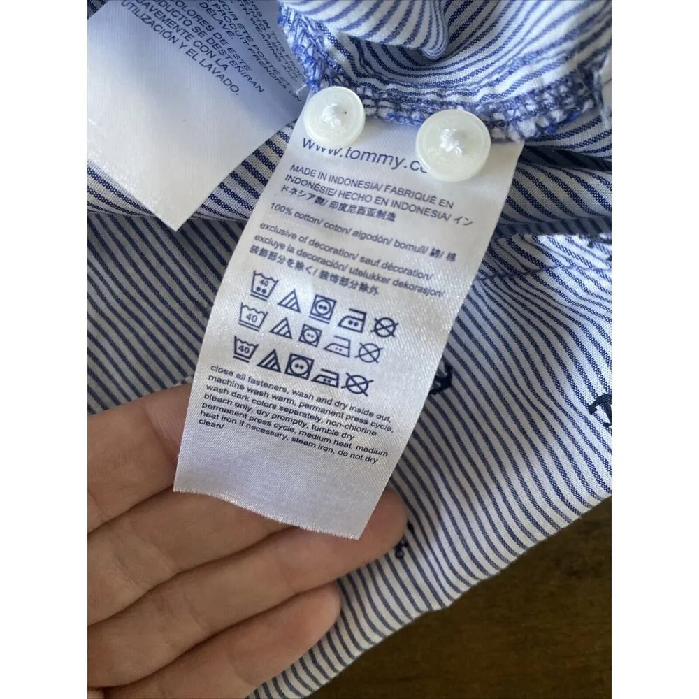 Tommy Hilfiger Women's Classic Fit XS Anchor Button Down Coastal Nautical‎ - Image 8