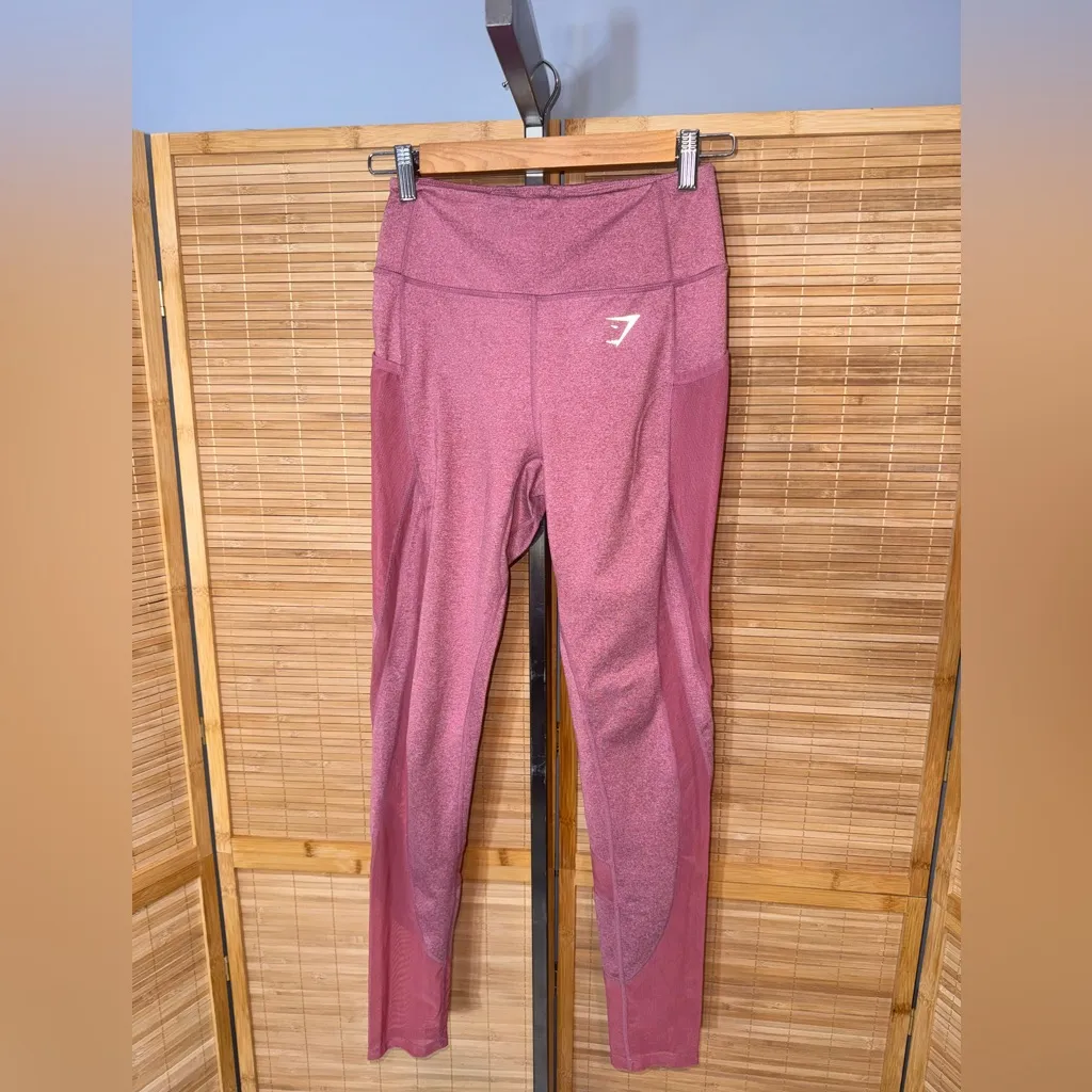 Gymshark Sleek Sculpture Leggings 2.0 Dusky Pink pants woman’s small - Image 3