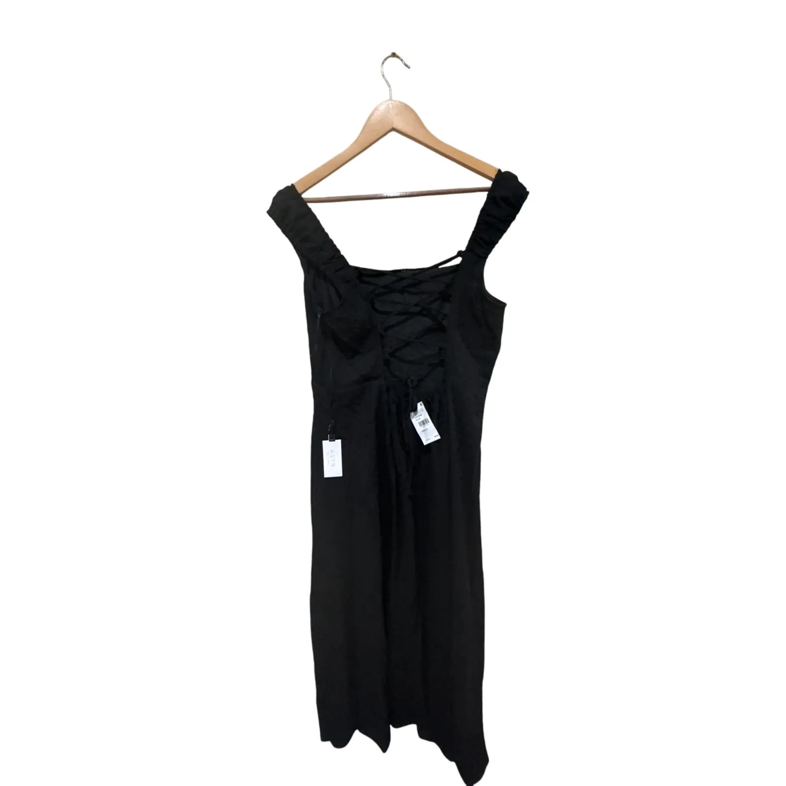 ASTR the Label Crinkle‎ Maxi Dress Size Medium Black - Image 6