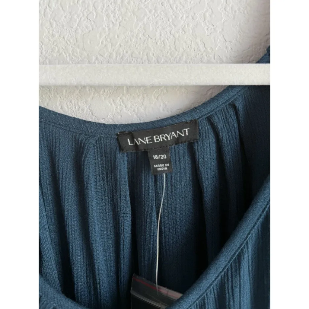 Lane Bryant Jade Green 3/4 Sleeve Blouse Womens Size 18/20 Sequin Flowy Boho NEW - Image 12